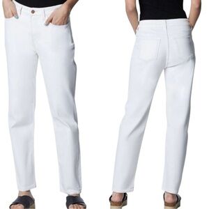 Hint of Blu Women’s Jeans, Straight Leg, Stretch Denim, White, Size 34, NWT